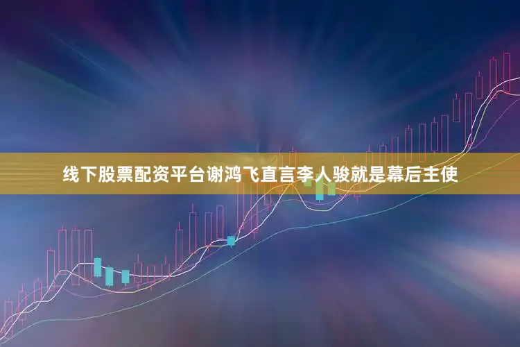 线下股票配资平台谢鸿飞直言李人骏就是幕后主使