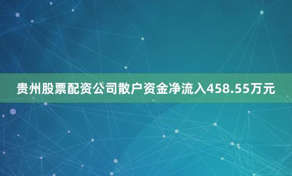 贵州股票配资公司散户资金净流入458.55万元